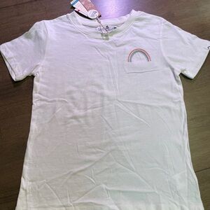 C&C California White Tee with Rainbow Detail